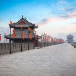 Xi'an city wall at dusk
