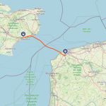 Map of eurotunnel line